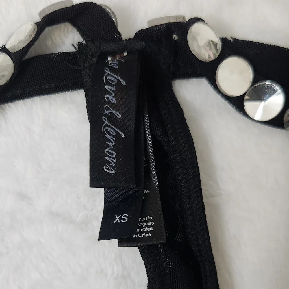 For Love And Lemons Black and White Strappy Panties - Picture 6 of 6